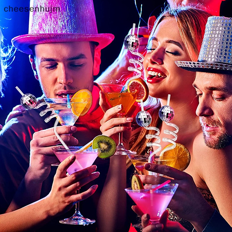 Bộ 10 Ống Hút Tráng Gương 70s Dùng Để Trang Trí Tiệc