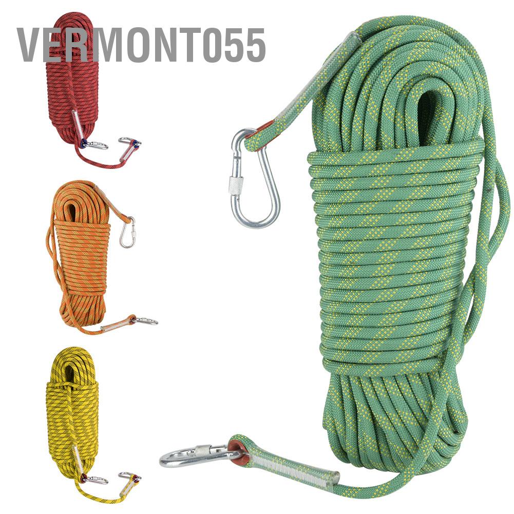 Vermont055 Dây thoát hiểm leo núi ngoài trời 30m Đường kính 12 mm sinh tồn an toàn