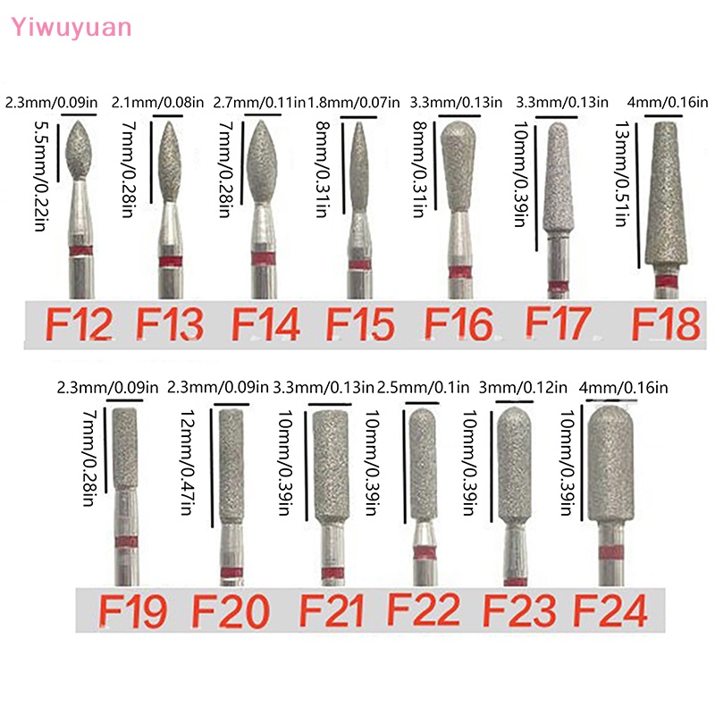 1 Mũi Khoan Điện Mài Móng Tay Kim Cương < Yiwuyuan > Mới