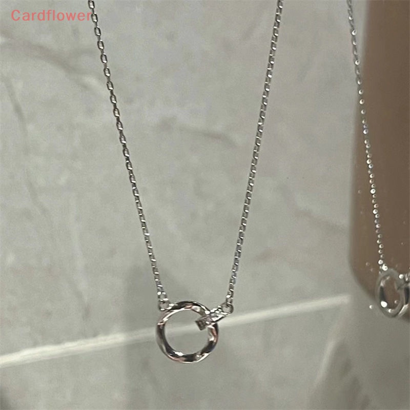Vòng cổ Mặt Tròn Đính Đá Zircon Thời Trang Cho Cặp Đôi Mới