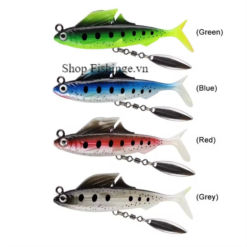 Mồi mềm câu lure cá thòi lòi, mồi giả câu cá lóc siêu nhạy 12.5g