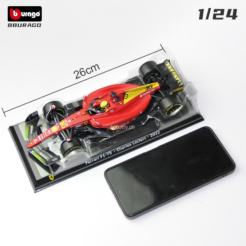 Xe Hơi Ferrari F1-75 2022 Tỉ Lệ 1: 24 Bburago #16 Linh Kiện Điện Tử Kỷ Niệm 75 Năm RB18 Charles Leclerc #1 Mô Hình Xe Hơi Verstappen F1 Dùng Làm Quà Tặng