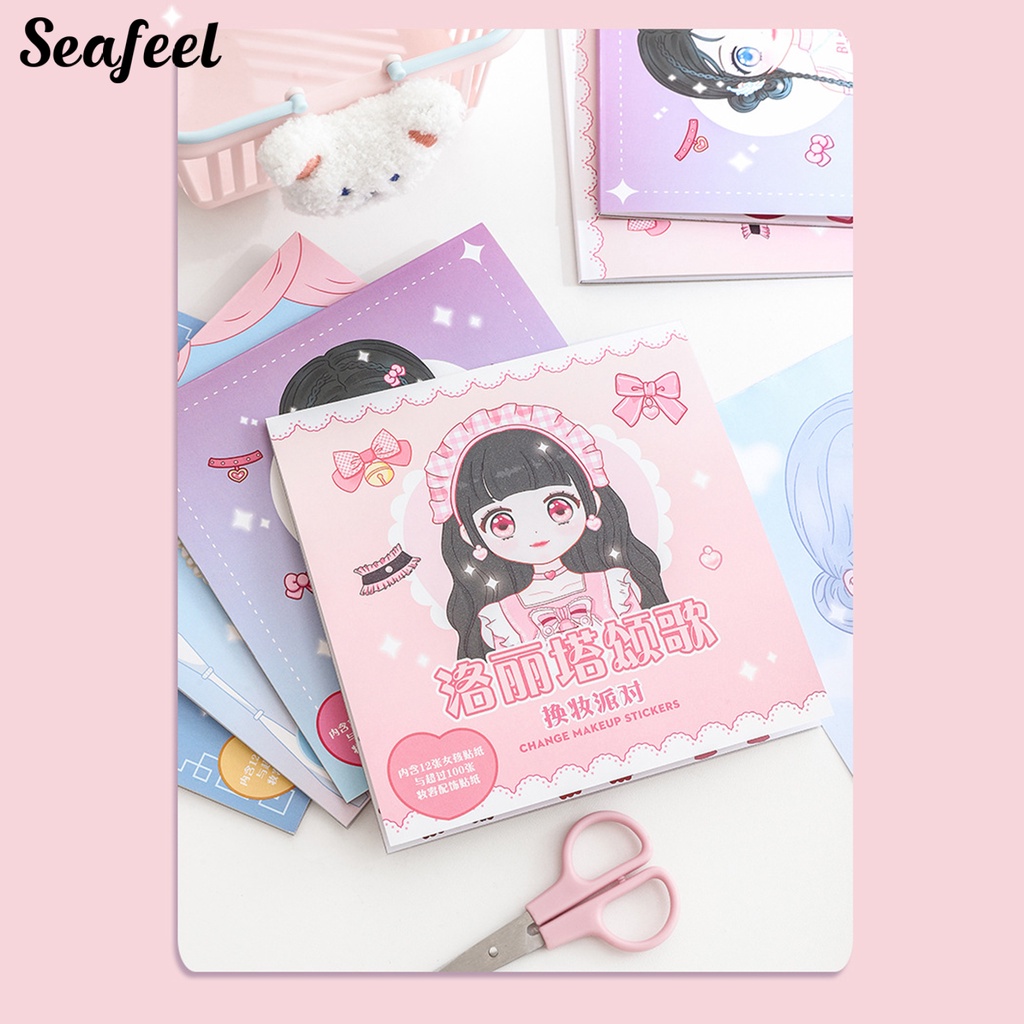 Miếng Dán Tự Dính Họa Tiết Công Chúa Dễ Thương Dùng Làm Quà Tặng DIY