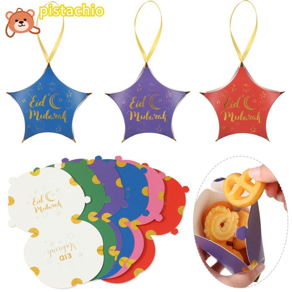 Set 6 Ngôi Sao / Mặt Trăng Bằng Giấy Phong Cách Hồi Giáo Sáng Tạo Trang Trí DIY