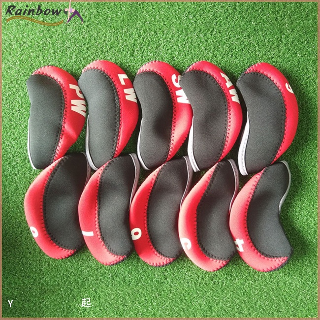 Set 10 Vỏ Bọc Bảo Vệ Đầu Gậy Đánh Golf Bằng Vải Tiện Dụng