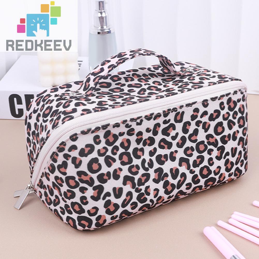 Túi Đựng Mỹ Phẩm Sức Chứa Lớn In Họa Tiết Da Báo Tiện Dụng Cho Nữ