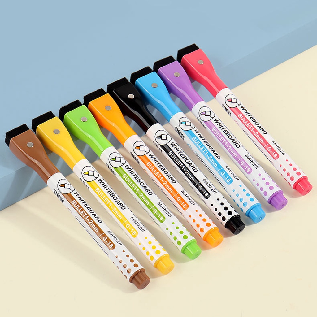 Set 8 Bút Vẽ Màu Nước Có Thể Tái Sử Dụng Đầu Bút Bằng Nhựa ic Dành Cho Học Sinh