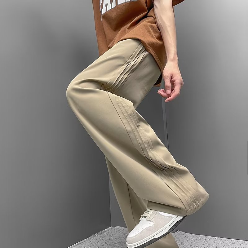 Quần Dài Dáng Rộng Chất Lụa Lạnh Thời Trang Xuân Thu Cho Nam