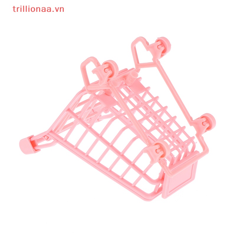 Mô Hình Xe Đẩy Mua Sắm Mini Tỉ Lệ 1: 12 Trang Trí Nhà Búp Bê