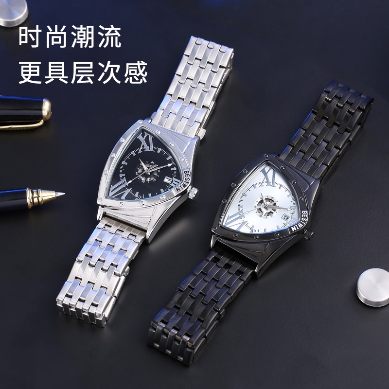 Đồng Hồ Đeo Tay Bestwin Mặt Tam Giác Chống Thấm Nước Thời Trang Cho Nam