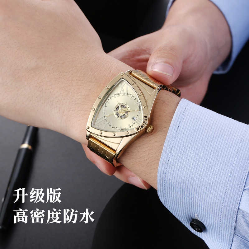 Đồng Hồ Đeo Tay Bestwin Mặt Tam Giác Chống Thấm Nước Thời Trang Cho Nam