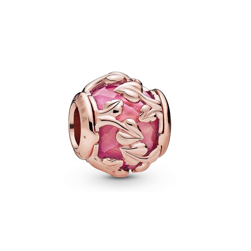 DISNEY Hạt Cườm Bạc 925Pandora Hình Chiếc Lá / Vương Miện / Chuột Mickey Minnie Lấp Lánh Trang Trí Trang Sức DIY