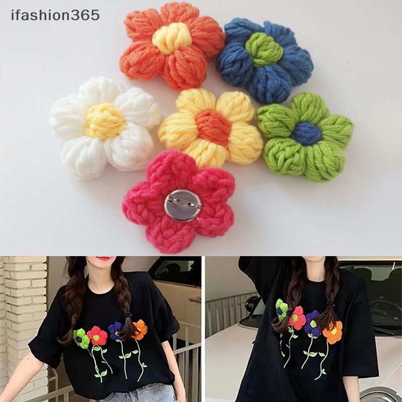 Trâm Cài Áo Hình Hoa Bằng Vải Dệt Kim Thủ Công Thời Trang Cho Nữ ifashion365