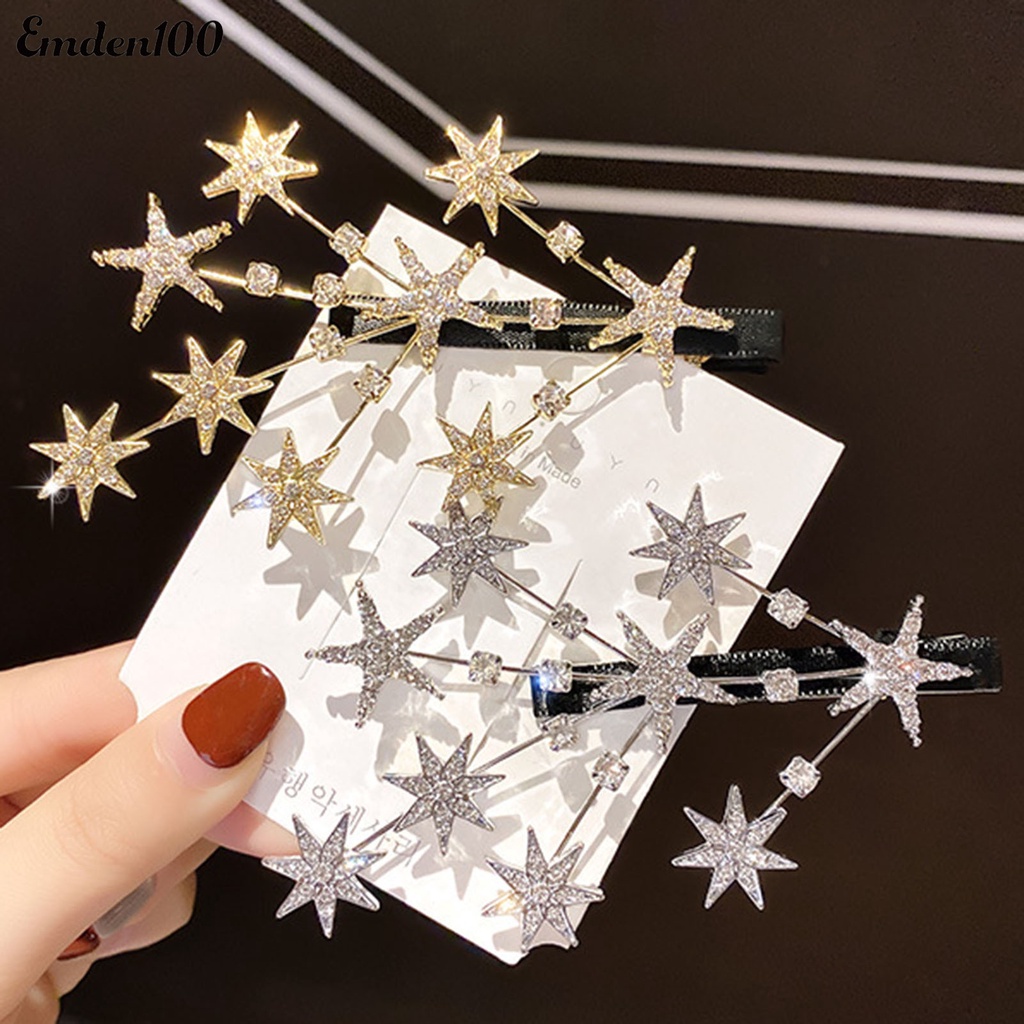 Kẹp Tóc Hình Ngôi Sao Đính Đá Thời Trang Cho Nữ