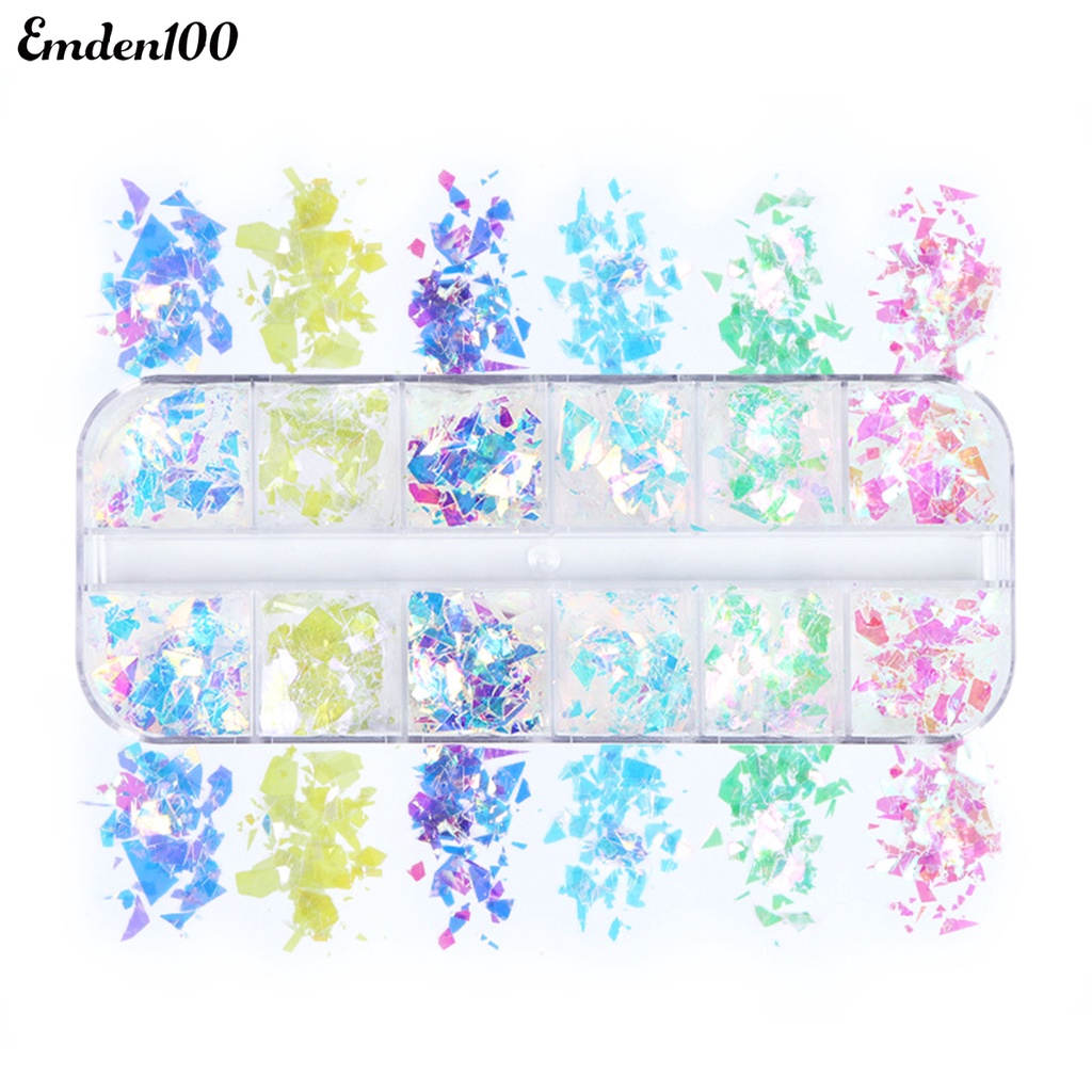 1 Hộp Sequin Lấp Lánh Trang Trí Móng Tay An Toàn Không Dị Ứng