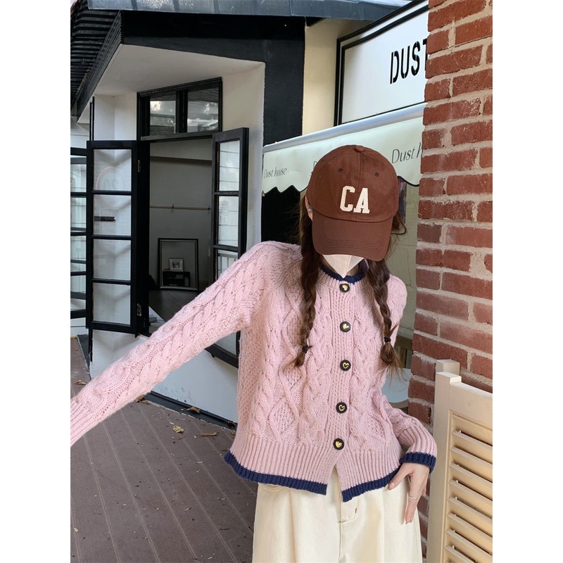 Áo Cardigan Dệt Kim Tay Dài Phong Cách Thời Trang Retro Hàn Quốc Mới