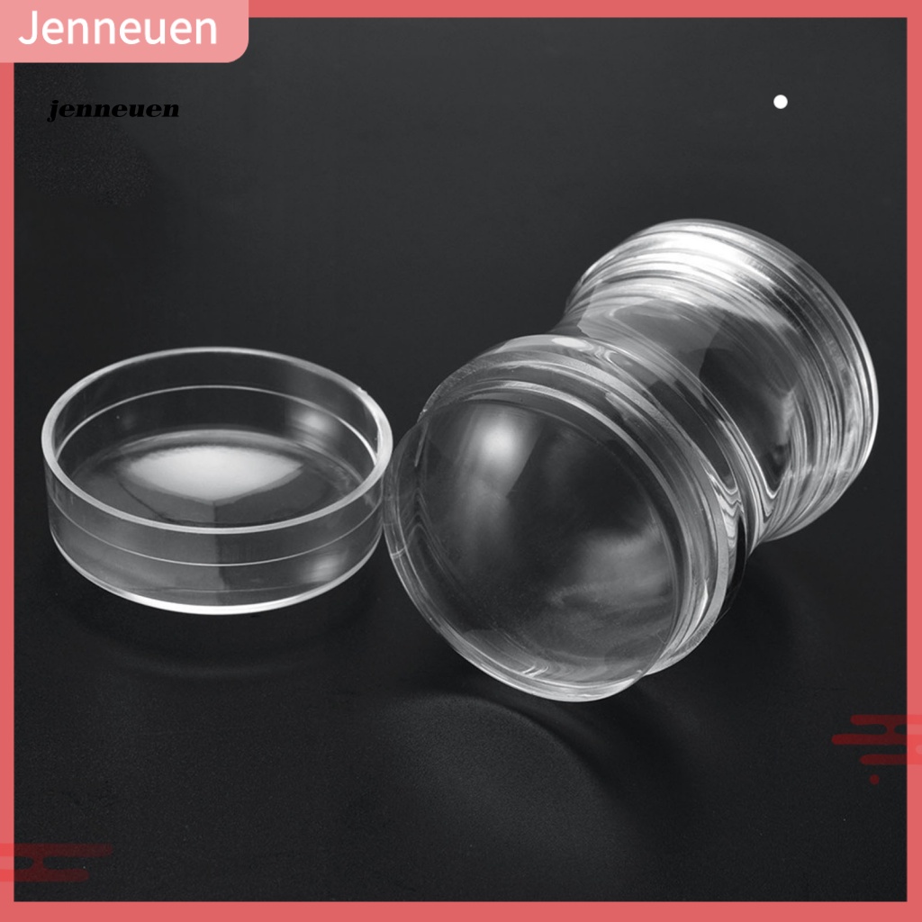 Dụng Cụ Đóng Dấu Trang Trí Móng Tay Bằng Silicon Trong Suốt Đầu Đơn Tiện Dụng