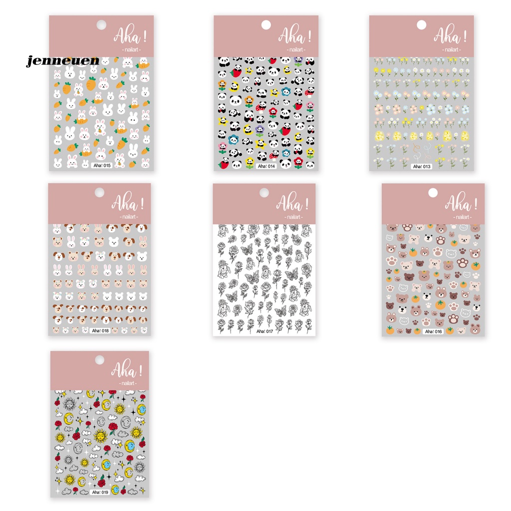 Hình Dán Móng Tay Thân Thiện Với Môi Trường Hình Vòng Hoa Thỏ Cà Rốt Động Vật Cho Bé Gái Fabulous