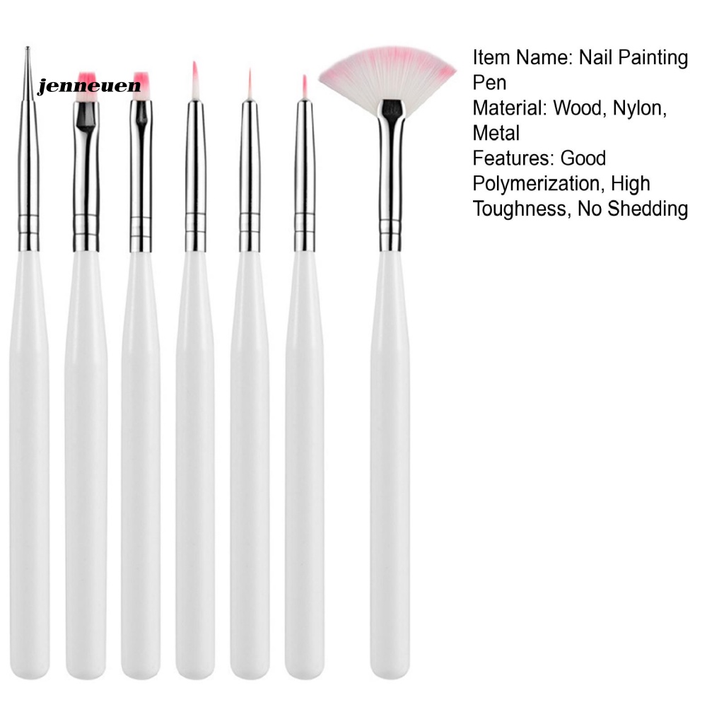 Set 7 Bút Vẽ Móng Nghệ Thuật Với Lông Cọ Mềm Mại Dành Cho Nữ