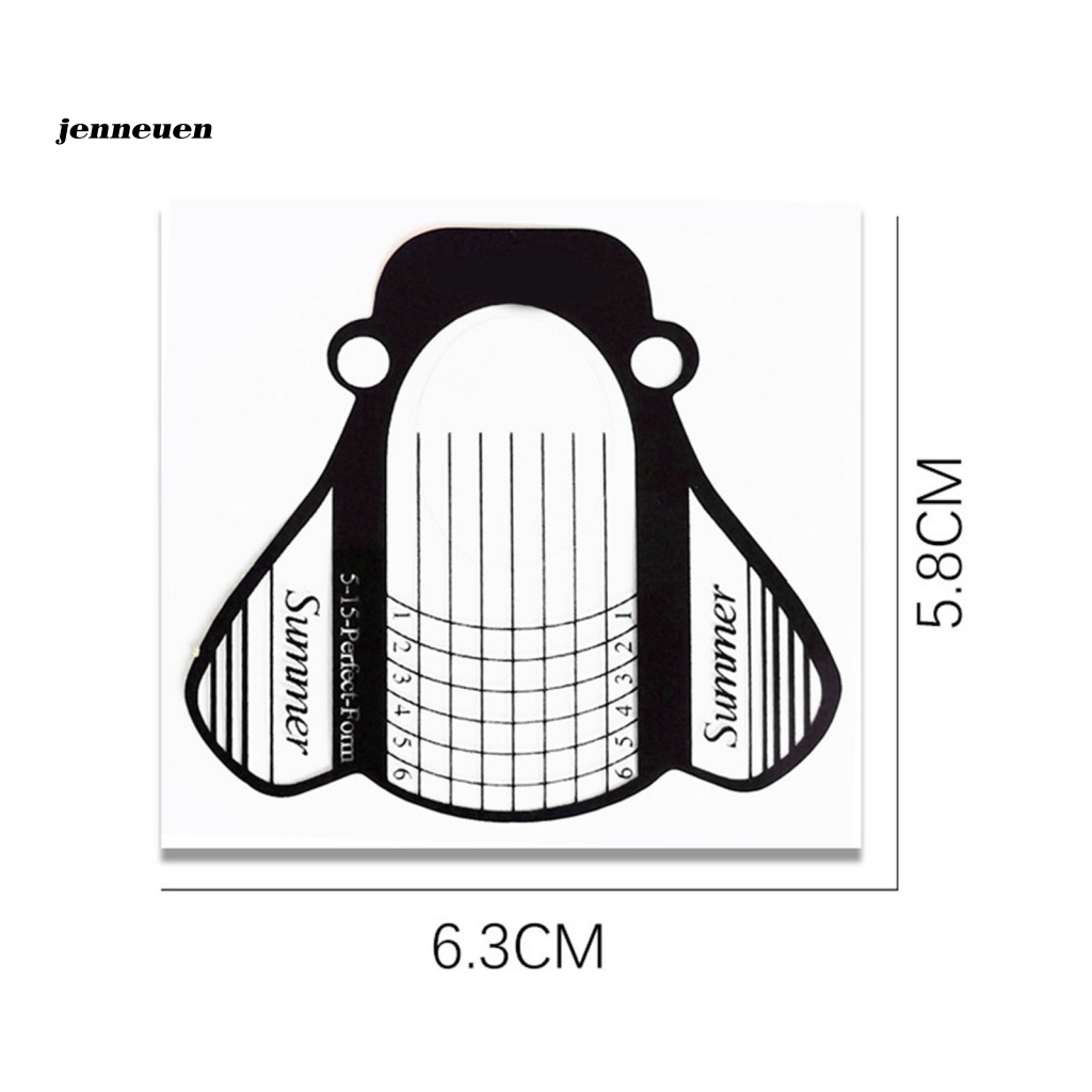 Bộ 50 Miếng Dán Nối Dài Móng Tay An Toàn Hình Dạng Sáng Tạo DIY