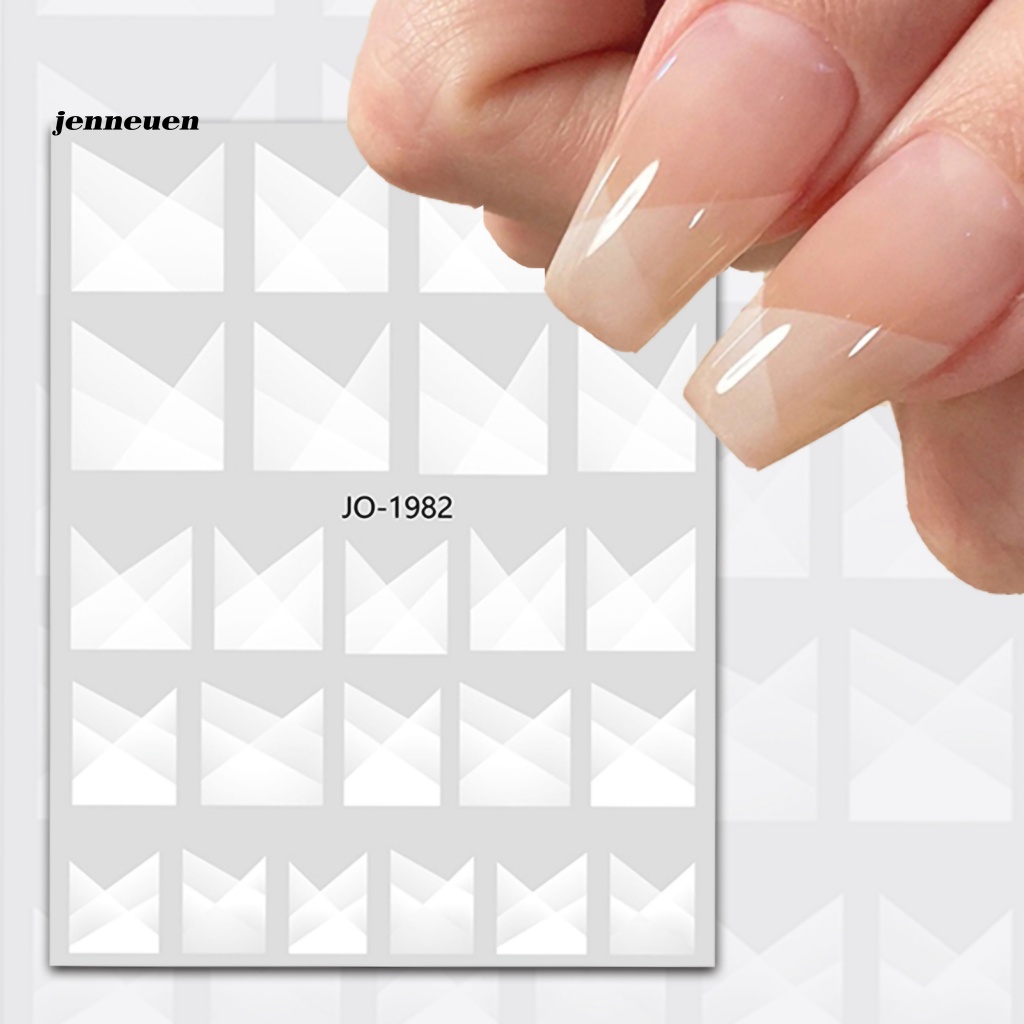 Nhãn Dán Móng Tay Nhiều Màu Sắc Họa Tiết Hình Học Siêu Mỏng