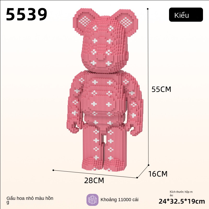 Bộ Đồ Chơi Lắp Ráp Hình Chú Gấu Độc Đáo Cho Bé