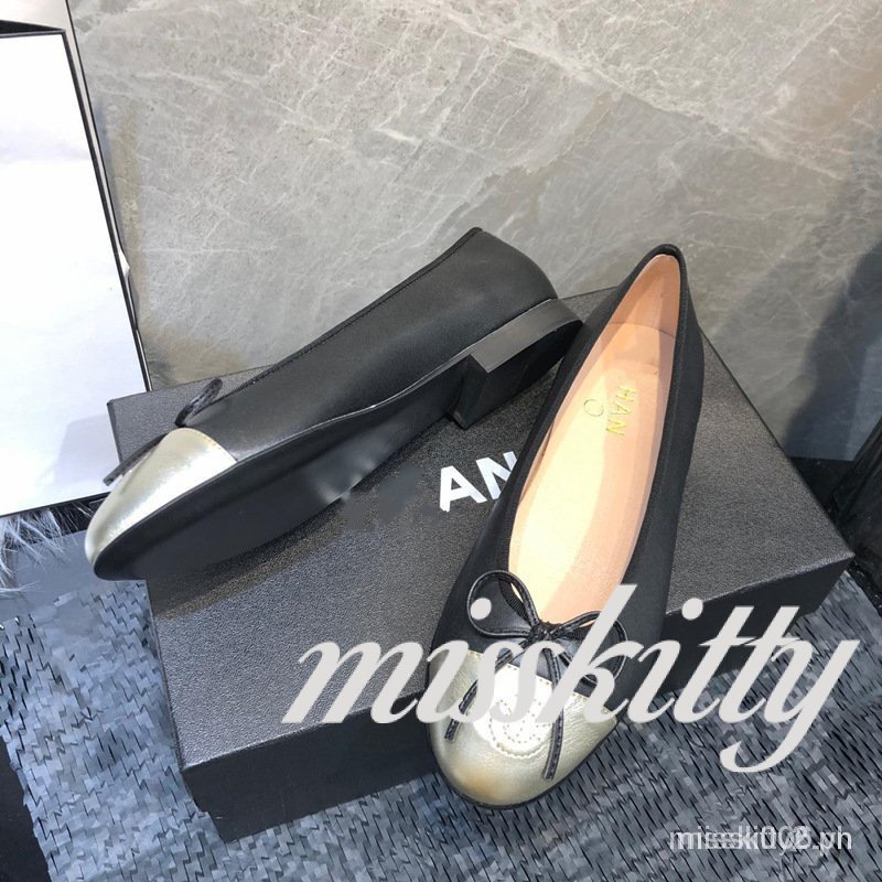 Giày Búp Bê Mũi Tròn Đính Nơ Thời Trang Cho Nữ