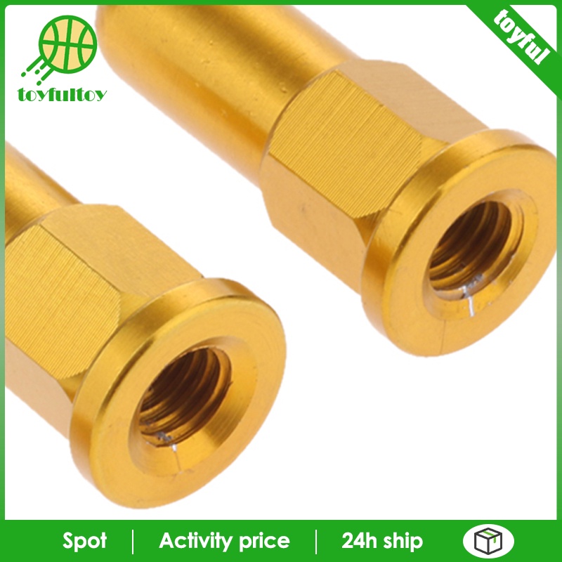 1 Cặp Đai Ốc Khóa Và Vòng Đệm Bằng Hợp Kim Nhôm Màu Đen Dành Cho Xe Đạp Địa