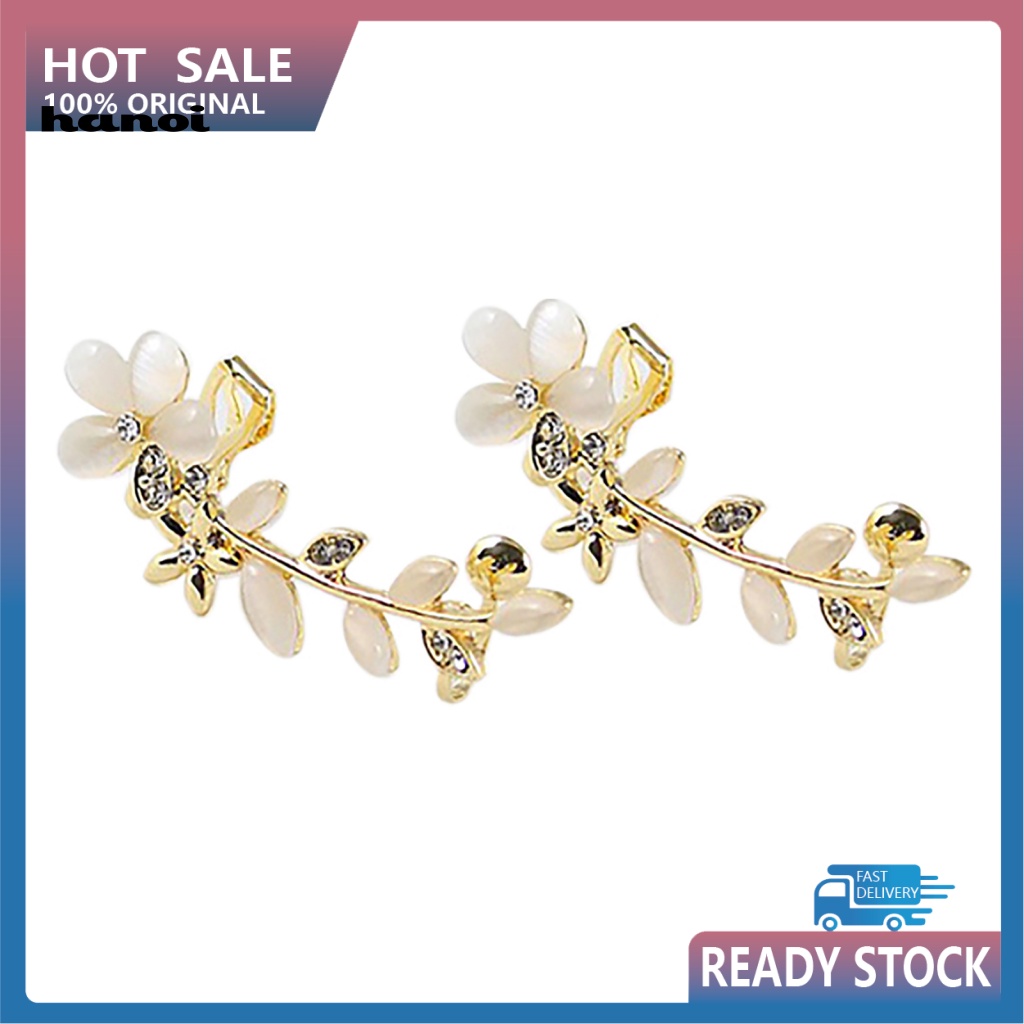 1 Đôi Bông Tai Đeo Vành Tai Đính Đá Thời Trang Cho Nữ