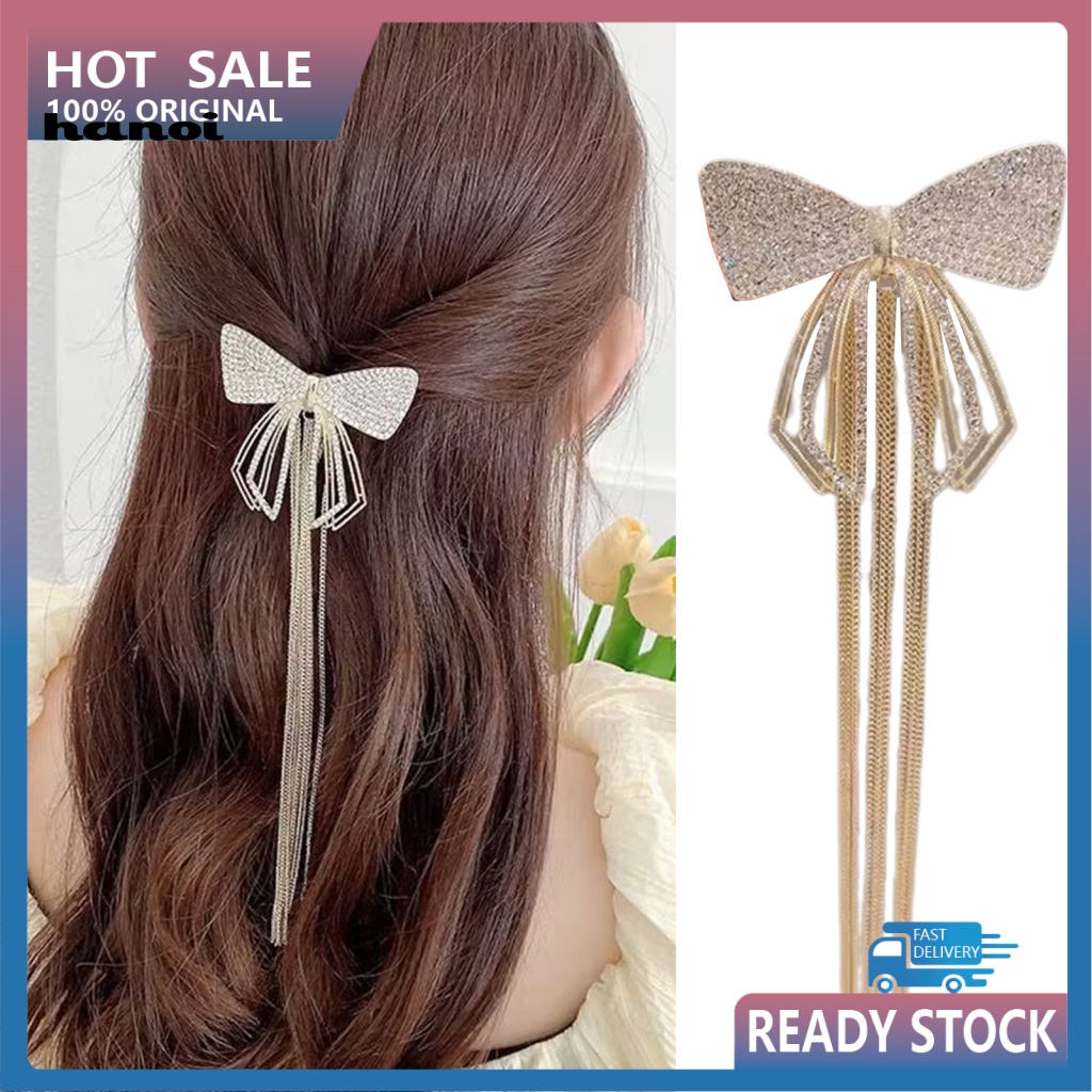 Kẹp Tóc Hình Nơ Đính Đá Thời Trang Sang Trọng