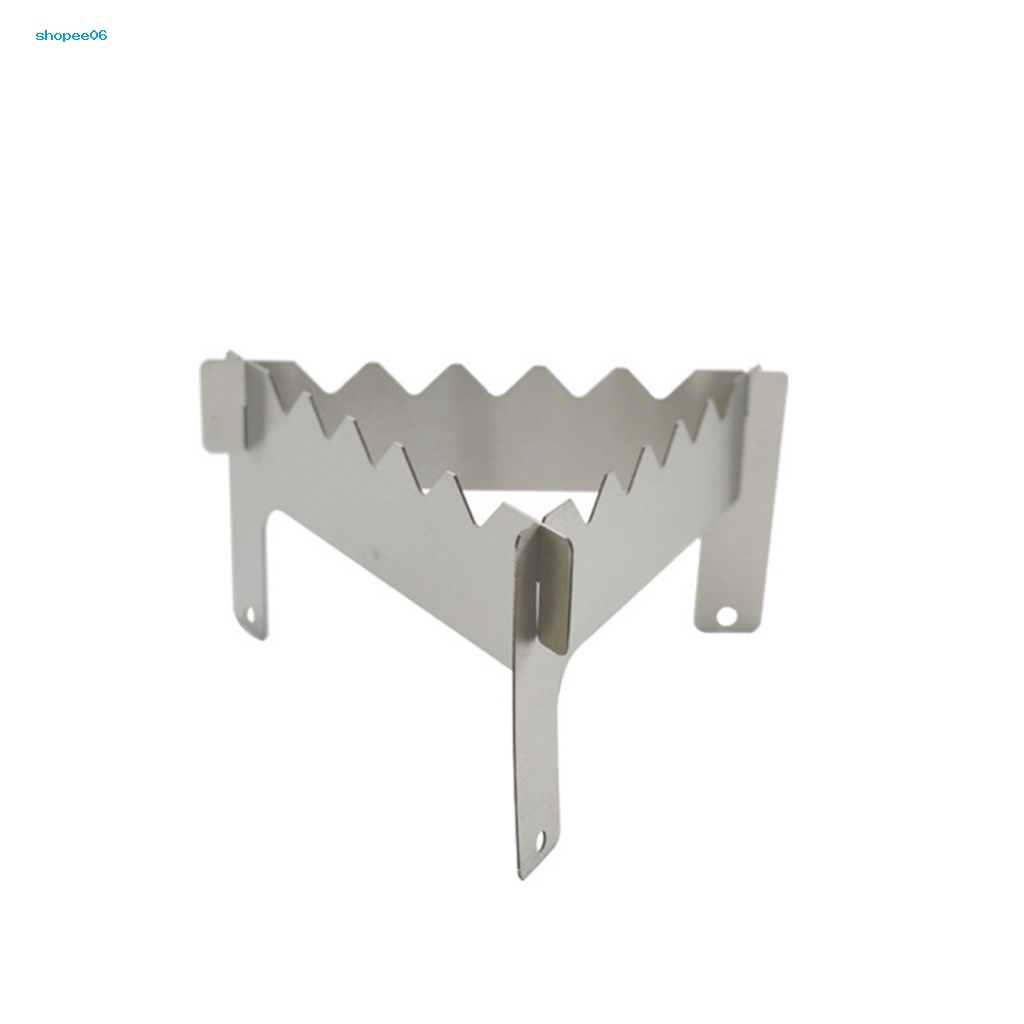 Giá Đỡ Bếp Cồn Chắn Gió Bằng Thép Không Gỉ Tiện Lợi Dành Cho Cắm Trại