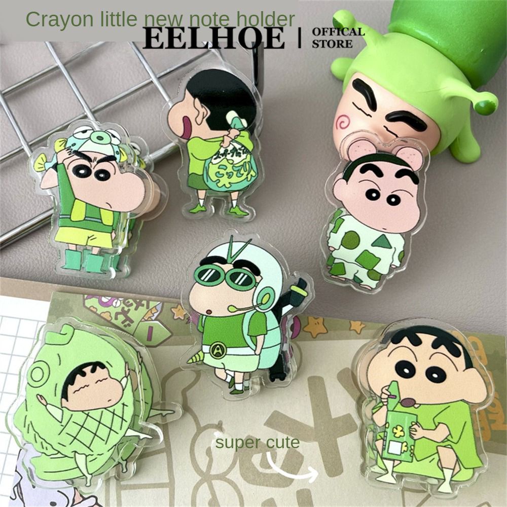 Kẹp giấy EELHOE hình nhân vật Crayon Shin Chan trong suốt sáng tạo dùng cho tài liệu/ đồ dùng học tập