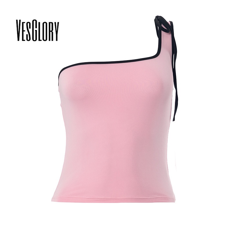 Áo Tank Top Sát Nách Hở Lưng Dáng Ôm Màu Tương Phản Thời Trang 2023 Cho Bạn Gái