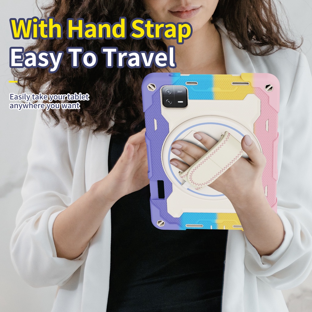 Bao Da Máy Tính Bảng Bảo Vệ 360 Độ Cho Xiaomi Pad 6 6 Pro 11 inch 2023 Pad 5 5 Pro 11 inch 2021° Ốp Bảo Vệ Máy Tính Bảng Chống Sốc Có Tay Cầm Cho Bé