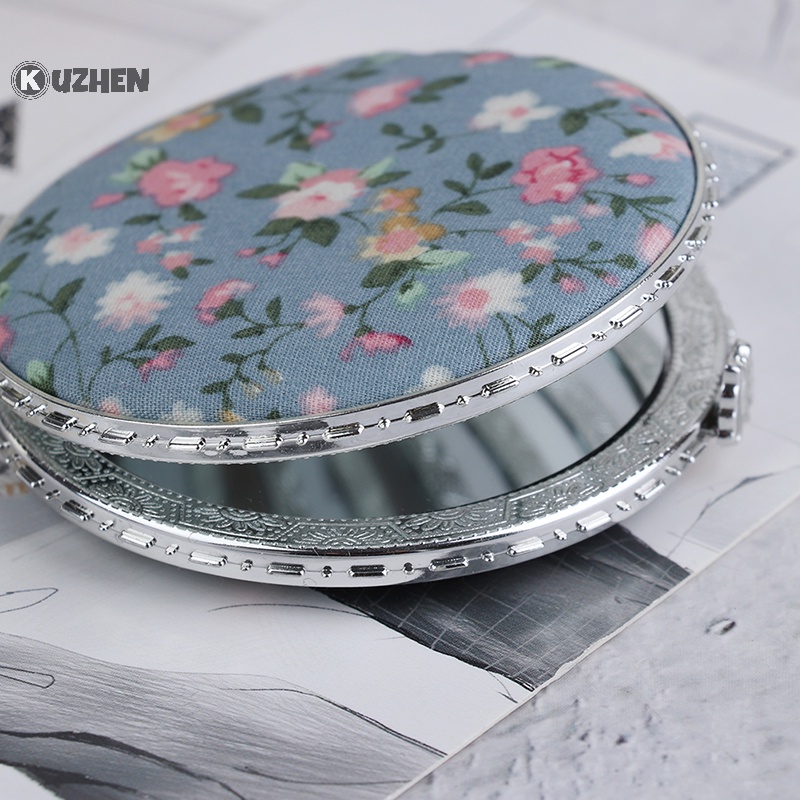 1 Gương Trang Điểm Hai Mặt mini Dạng Gập Phong Cách vintage Cho Nữ