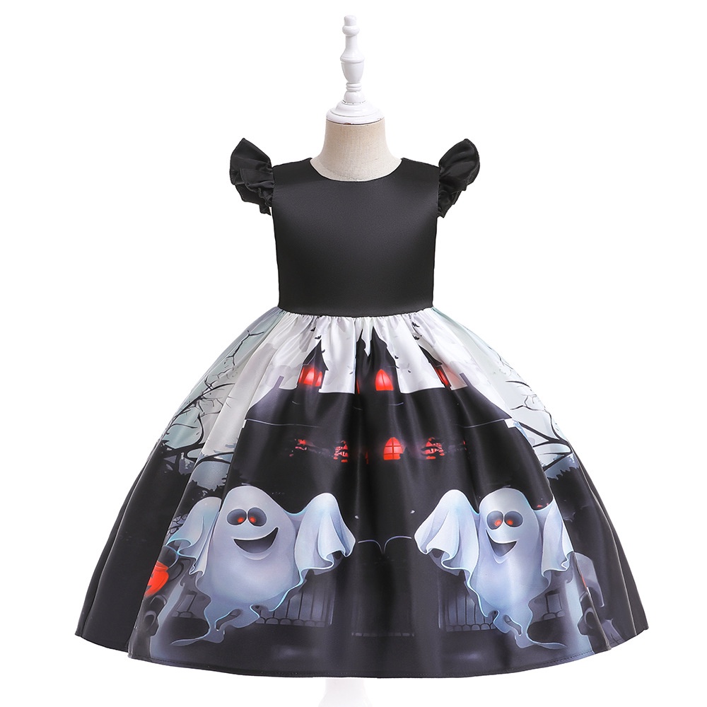Đầm công chúa hóa trang halloween kèm túi cho bé gái 3-10 tuổi