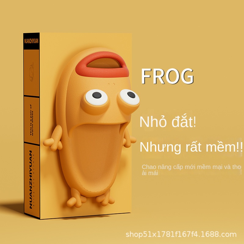 Dép đi biển Chống Trượt In Hình Ếch Hoạt Hình Dễ Thương Vui Nhộn Thời Trang Mùa Hè Cho Nữ