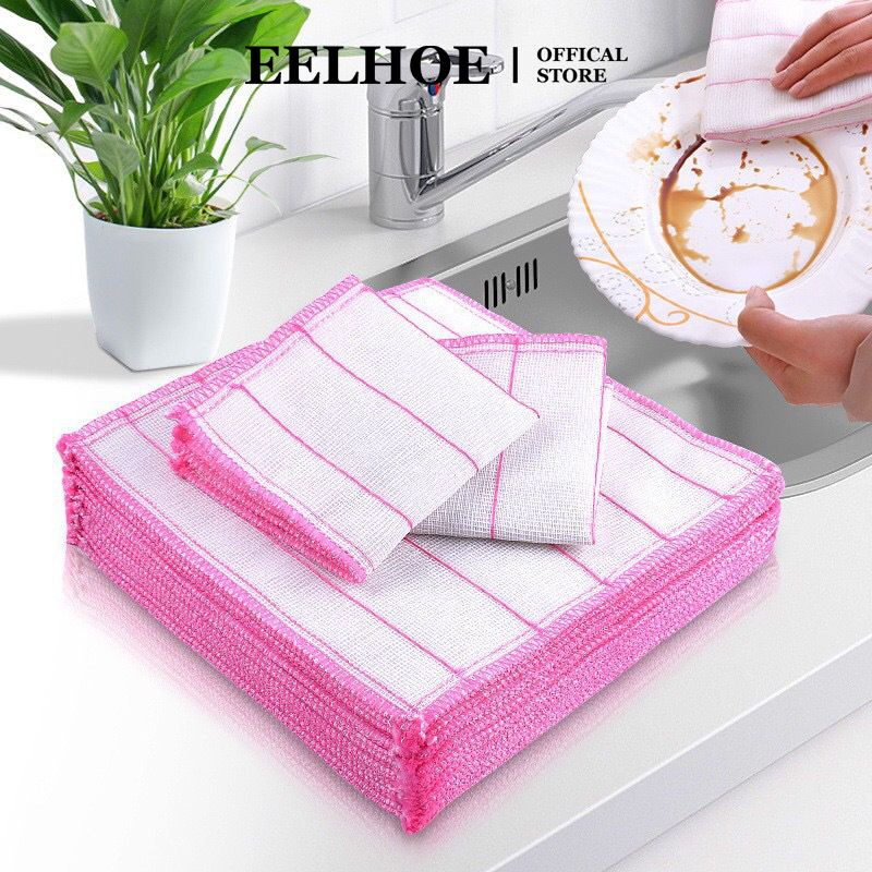 Khăn Lau Chén Dĩa Vải Lưới Không Thấm Dầu Chống Dính Hiệu Quả Cho Nhà Bếp