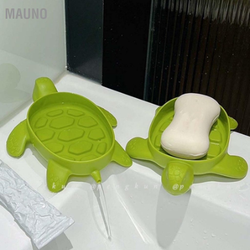 Mauno Hộp Xà Phòng Chống Trơn Trượt Đuôi Thiết Kế Thoát Nước Hình Con Rùa Hoạt Đĩa Cho Tắm Giặt