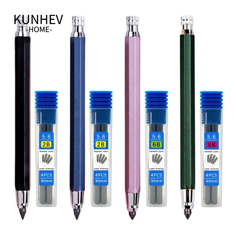 KUNHEV Bút Chì Cơ 2B / 4B / 6B / 8B Ngòi 5.6mm In Hình Truyện Tranh