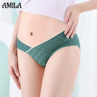 Quần lót bà bầu AMILA lưng thấp hỗ trợ bụng không để lại dấu vết thời trang size lớn