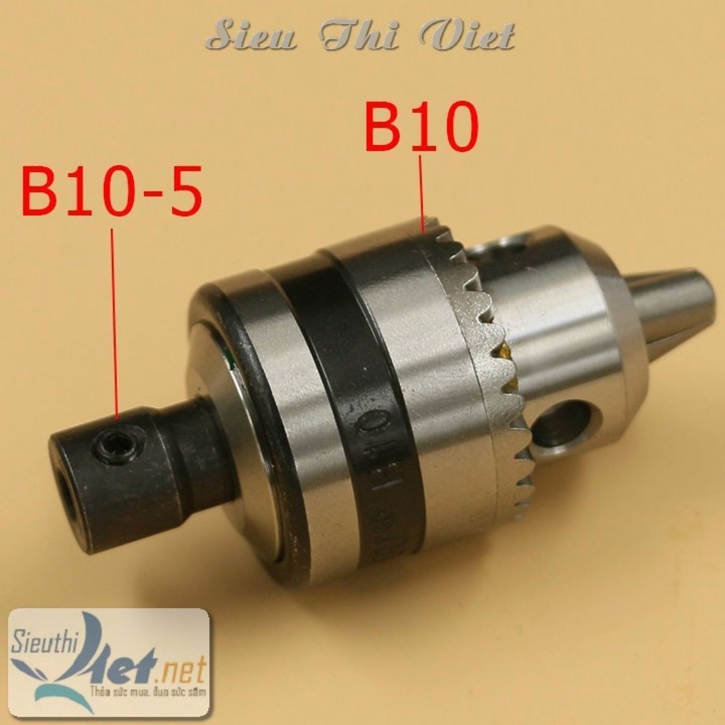 Bộ đầu kẹp mũi khoan B10 cho Motor 775 + Khớp nối trục 5mm