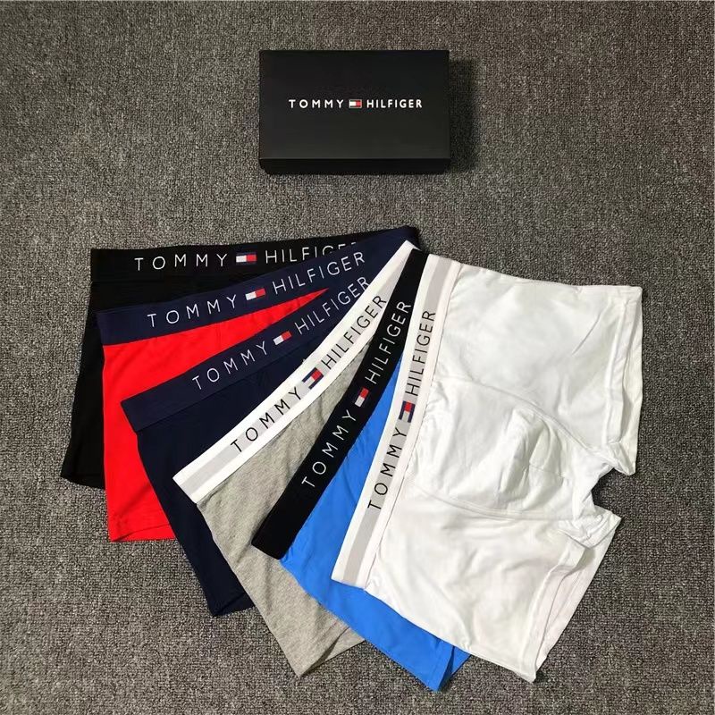 Quần Lót tommy tommy tommy tommy tommy tommy Chất Liệu Cotton Nguyên Chất Thoáng Khí Chống Vi Khuẩn Bốn Góc Màu Đỏ Cho Nam