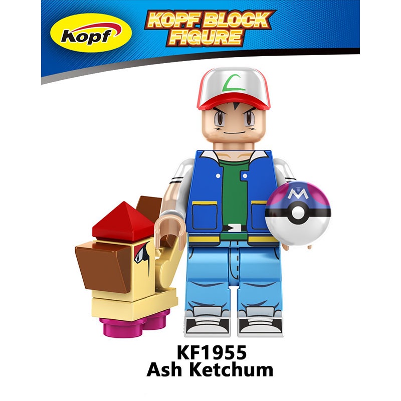 Mô Hình Đồ Chơi Lắp Ráp Quả Cầu Pokemon Ash Ketchum Elf Cho Trẻ Em