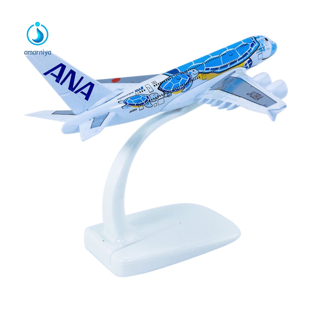 Mô Hình Máy Bay Mini AMAR 1 / 500 ANA A380 Chất Liệu Hợp Kim