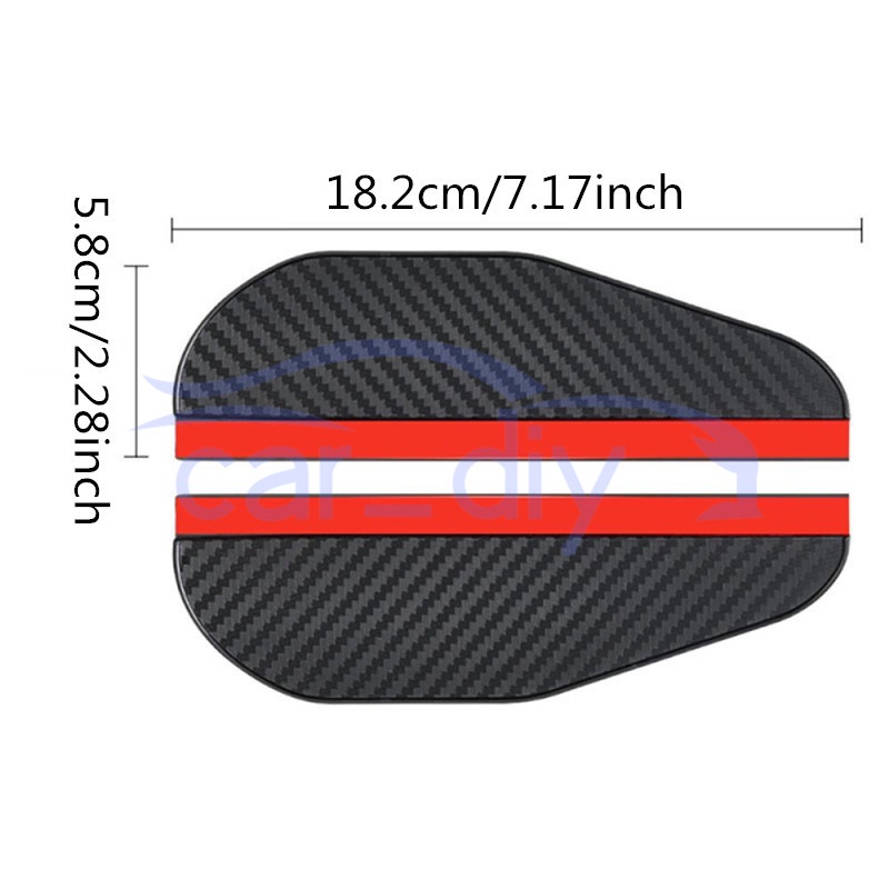 Set 2 Tấm Che Mưa Bằng PVC Họa Tiết Sợi Carbon Thông Dụng Trang Trí Gương Chiếu Hậu Xe Hơi