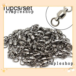 SIMPLE 10PCS high strength Durable Size 0# to 10# High Quality Stainless Steel Fishing Rolling Swivel Connector