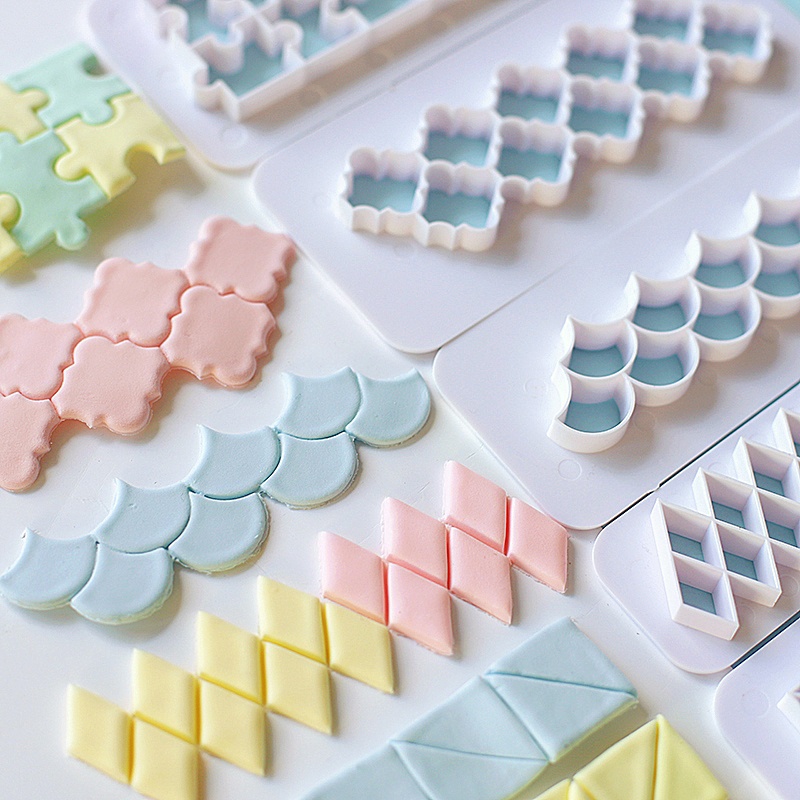 Khuôn Silicone Làm Bánh Họa Tiết Hình Học Độc Đáo Tiện Dụng