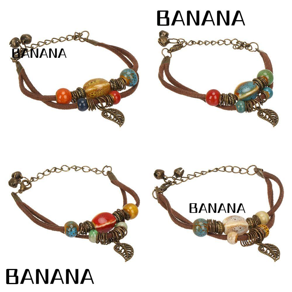 Vòng Tay Xâu Hạt Nhiều Màu Hình Quả Chuối Dễ Thương
