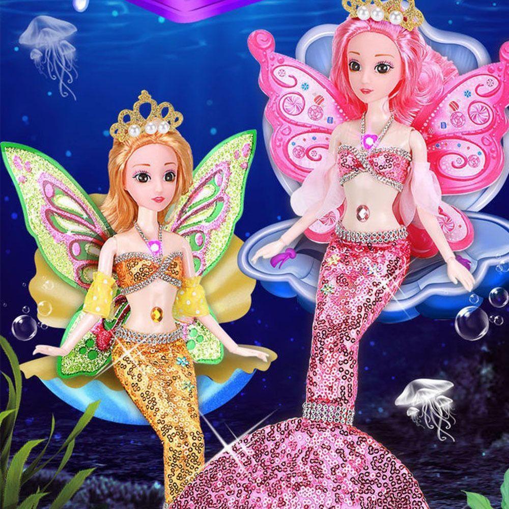 Mmluck Búp Bê Búp Bê Công Chúa Nàng Tiên Cá Đính Kim Sa Mặc Đầm Dễ Thương Thân Thiện Với Môi Trường DIY
